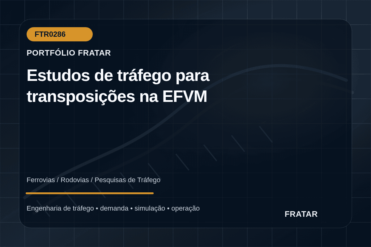 Arte editorial com traçado ferroviário e viário para estudos de transposição na EFVM