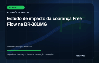 Arte editorial de pórticos Free Flow para estudo de impacto na BR-381