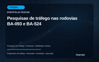 Arte editorial para Pesquisas de tráfego nas rodovias BA-093 e BA-524