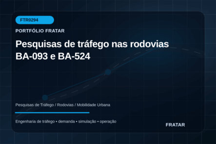 Arte editorial para Pesquisas de tráfego nas rodovias BA-093 e BA-524