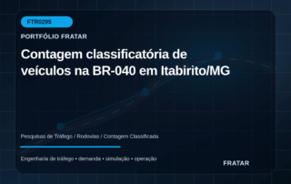 Arte editorial para Contagem classificatória de veículos na BR-040 em Itabirito/MG