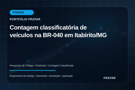 Arte editorial para Contagem classificatória de veículos na BR-040 em Itabirito/MG