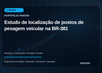 Arte editorial para Estudo de localização de postos de pesagem veicular na BR-381