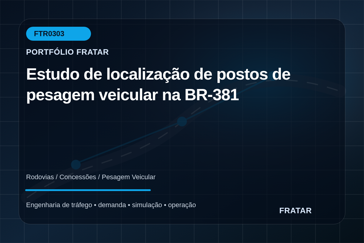 Arte editorial para Estudo de localização de postos de pesagem veicular na BR-381