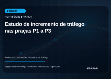 Arte editorial para Estudo de incremento de tráfego nas praças P1 a P3
