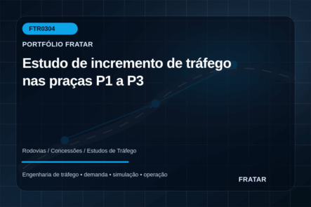 Arte editorial para Estudo de incremento de tráfego nas praças P1 a P3