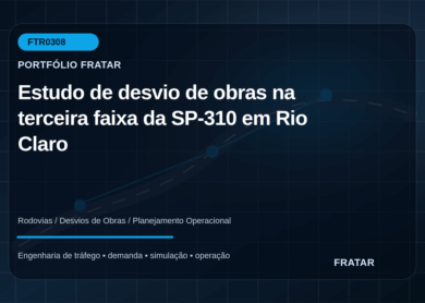 Arte editorial para Estudo de desvio de obras na terceira faixa da SP-310 em Rio Claro