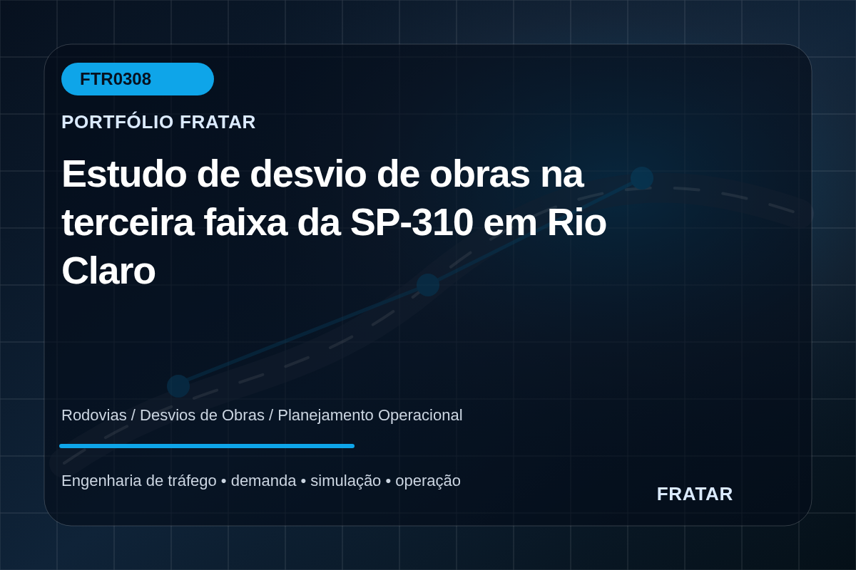 Arte editorial para Estudo de desvio de obras na terceira faixa da SP-310 em Rio Claro