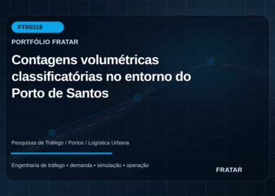 Arte editorial para Contagens volumétricas classificatórias no entorno do Porto de Santos