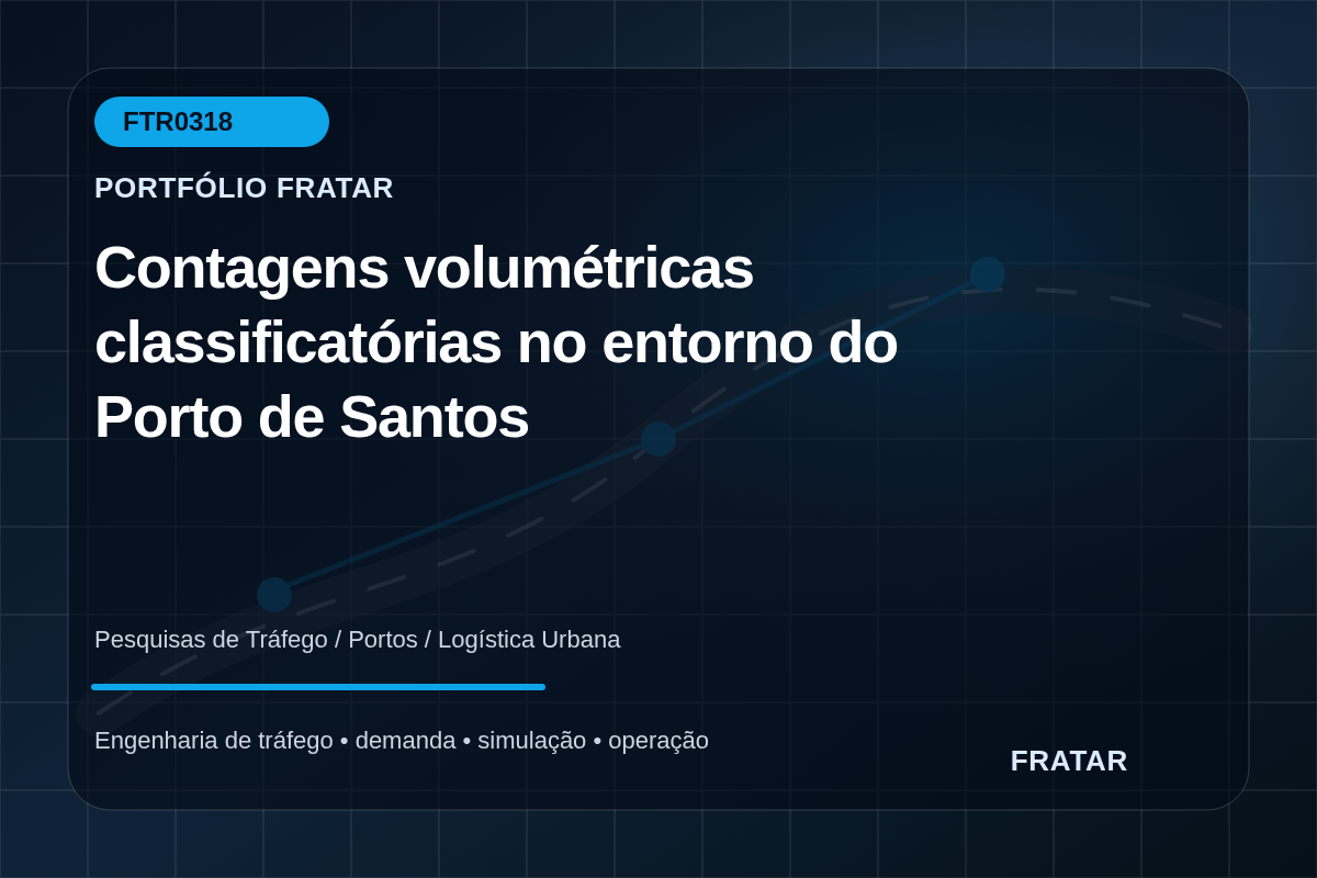 Arte editorial para Contagens volumétricas classificatórias no entorno do Porto de Santos