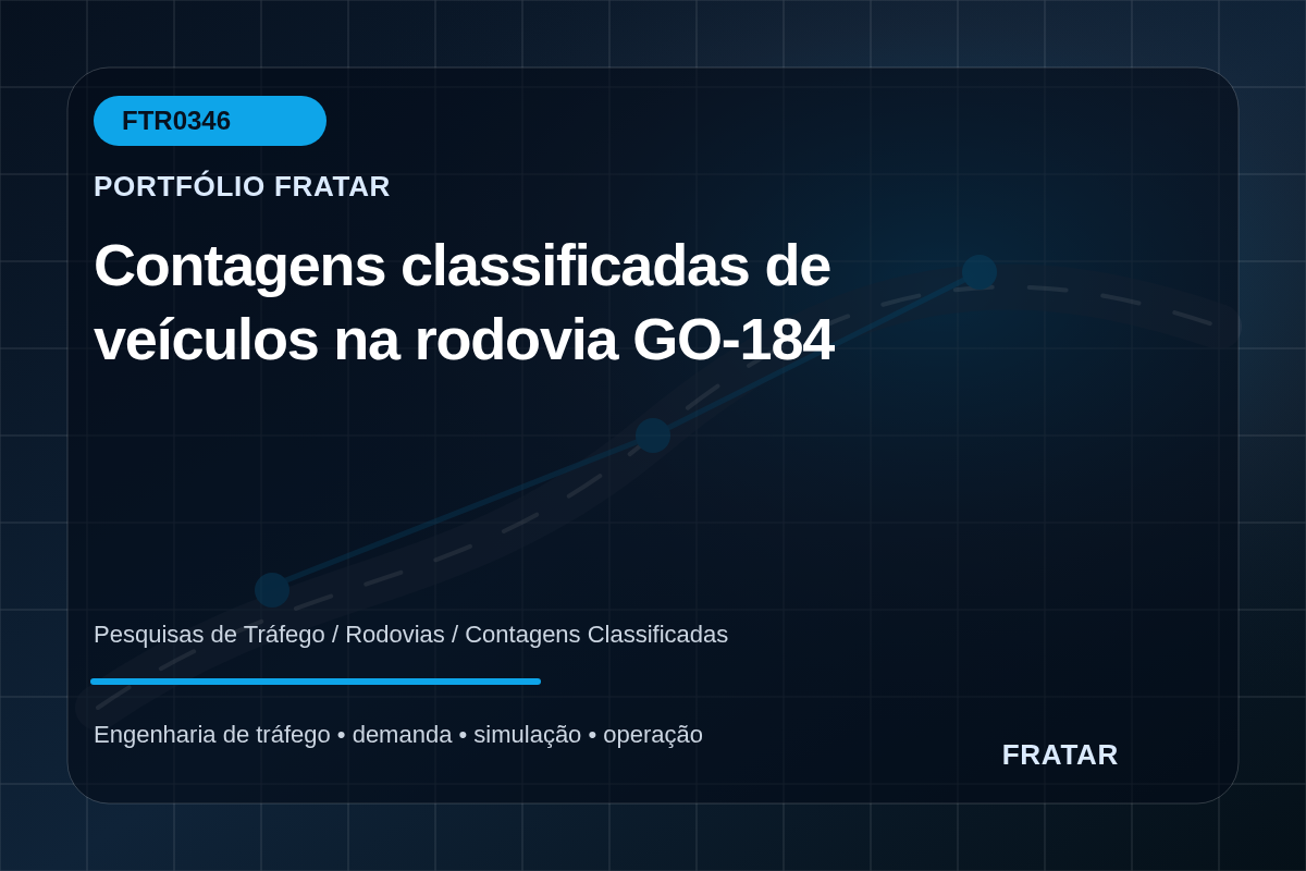 Arte editorial para Contagens classificadas de veículos na rodovia GO-184