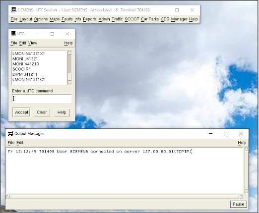 Capturas dos passos iniciais de UTC Backup/Restore, UTC Machine Configuration, XLaunch/UTC Login e comandos SCOOT. (56 7)
