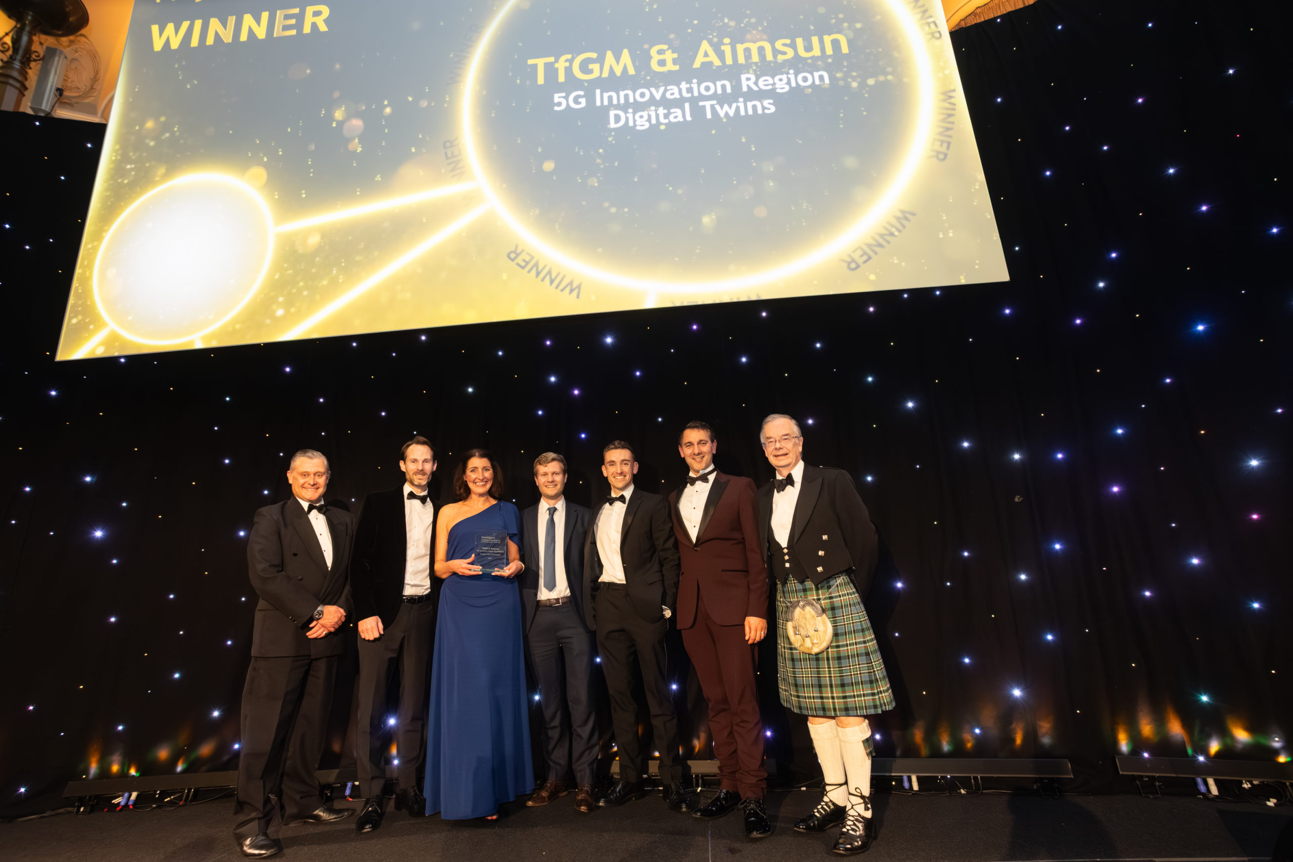 Equipe recebe prêmio Project of the Year no ITS UK Awards 2025 pelo digital twin da Aimsun e TfGM