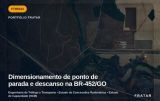 Imagem técnica do portfólio da Fratar: Dimensionamento de ponto de parada e descanso na BR-452/GO