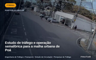 Imagem técnica do portfólio da Fratar: Estudo de tráfego e operação semafórica para a malha urbana de Poá
