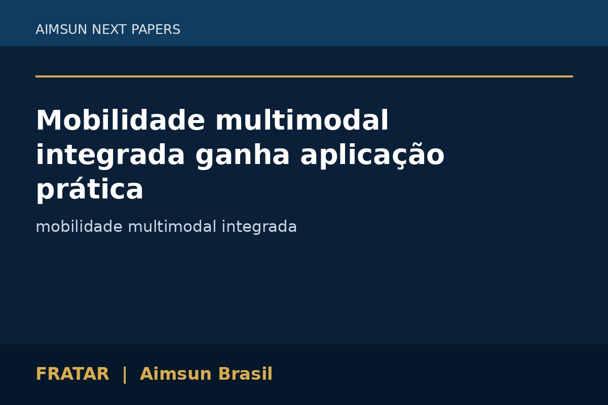 Mobilidade multimodal integrada ganha aplicação prática