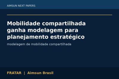 Mobilidade compartilhada ganha modelagem para planejamento estratégico